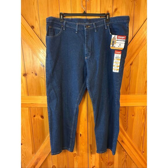 Wrangler Five Star Relaxed Fit Men’s Jeans Medium Wash NWT Size 46x30 (5601) - Picture 1 of 5